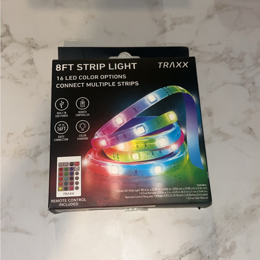 TRAXX 8ft LED Strip Light with Remote